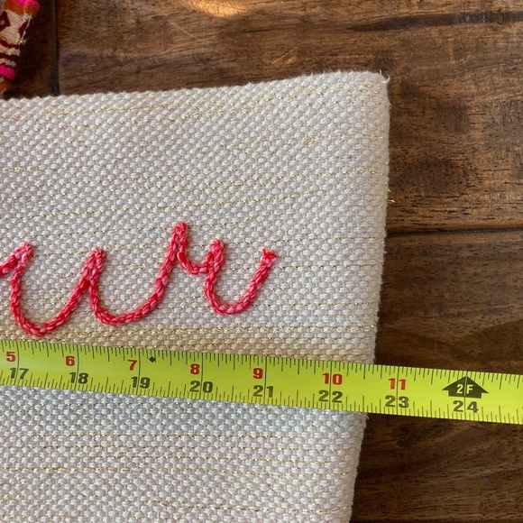 America & Beyond Bonjour Large Tote Pink Pom Pots Beach Vacation Resort - Picture 9 of 13